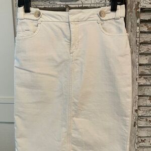 Banana Republic White Denim Skirt